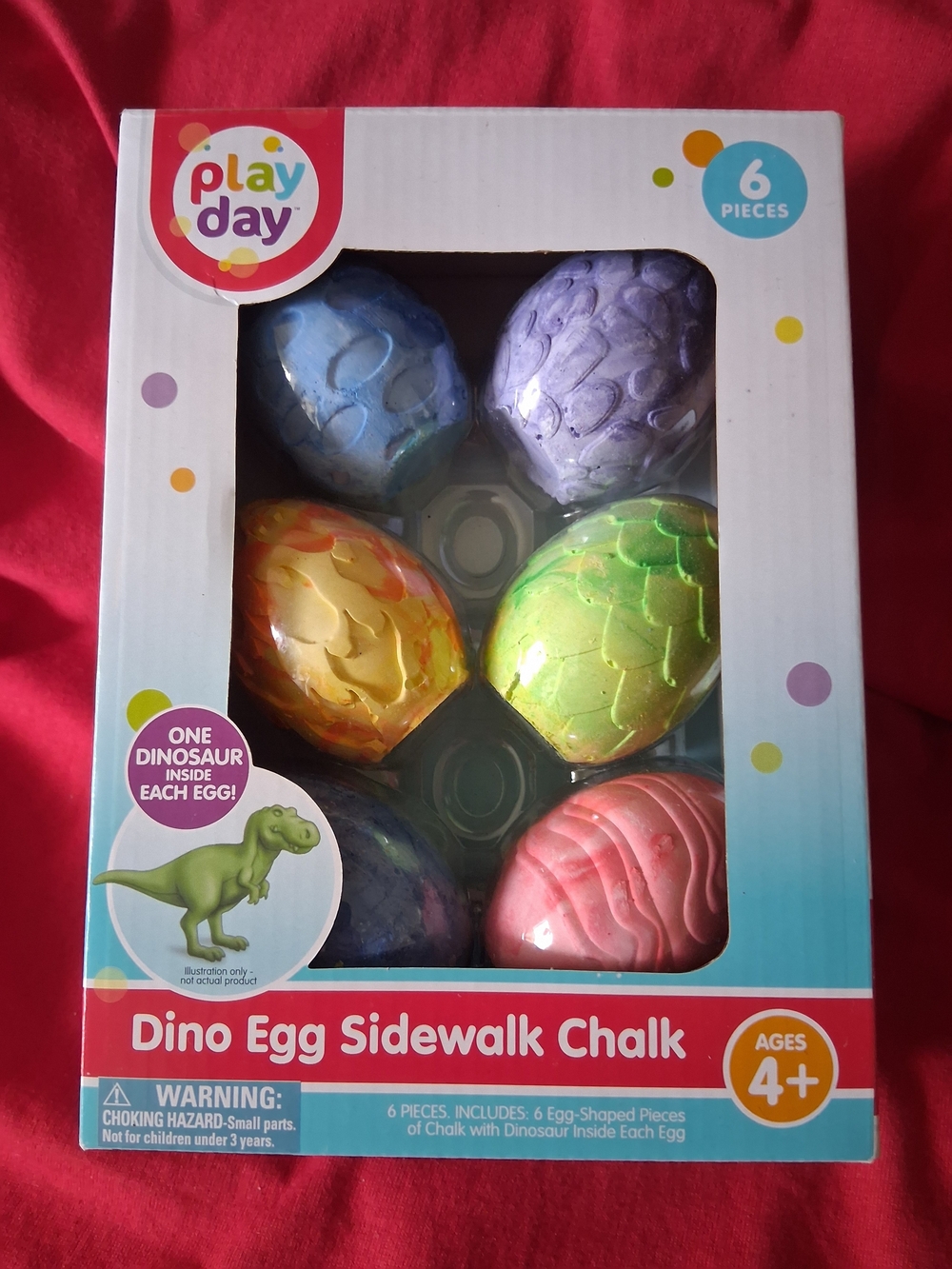 Play Day Dino Egg Sidewalk Chalk - Multicolor Egg Set